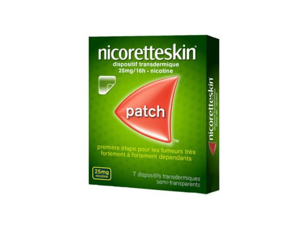 NicoretteSkin 25mg/16h Nicotine 7 Patchs Transdermiques H&O Parapharmacie - Algérie