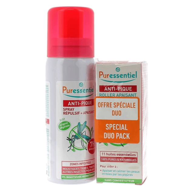 Puressentiel Anti-Pique Duo Spray Répulsif et Apaisant + Roller Apaisant H&O Parapharmacie - Algérie