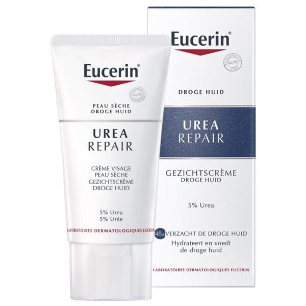 Eucerin Urea Repair Crème visage 5 % urée peau sèche tube 50ml H&O Parapharmacie - Algérie
