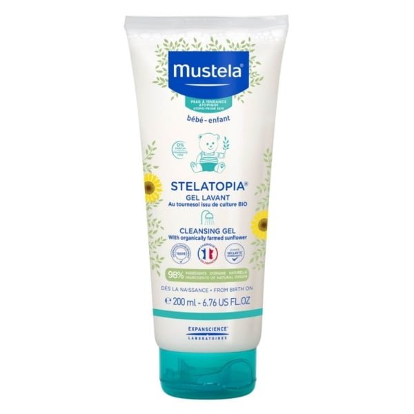 Mustela Stelatopia Gel Lavant Peau Sèche à Tendance Atopique 200ml H&O Parapharmacie - Algérie