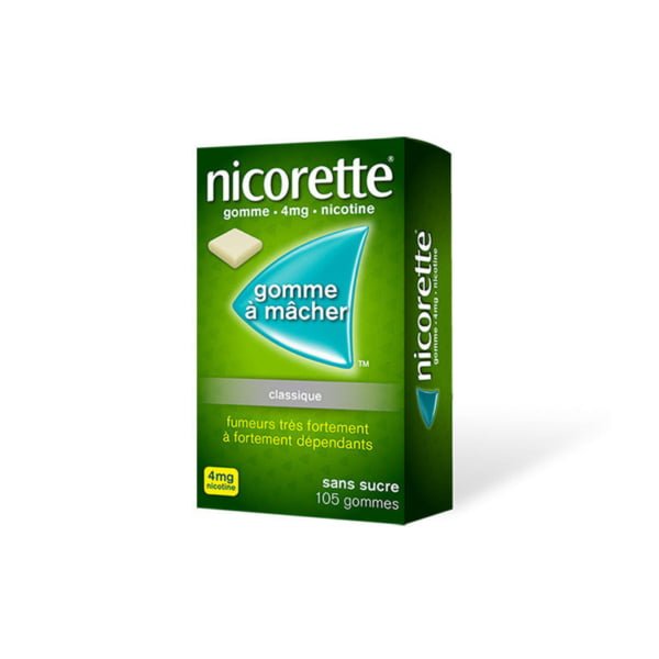 Nicorette Classique Gomme à mâcher 4mg sans sucre 105gomme H&O Parapharmacie - Algérie