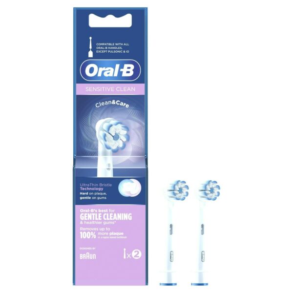 Lot de 2 Têtes Oral-B SENSITIVE CLEAN Brossettes De Rechange H&O Parapharmacie - Algérie