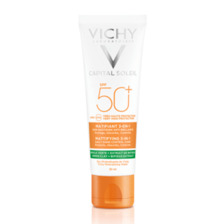 Vichy Capital Soleil Toucher Sec 3en1 Argile Verte Spf50 50ml H&O Parapharmacie - Algérie