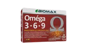 Oméga 3, 6, 9  , 30 Capsules-BIOMAX H&O Parapharmacie - Algérie