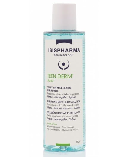 TEEN DERM Aqua, Solution micellaire demaquillante 250ml -ISISPHARMA H&O Parapharmacie - Algérie TEEN DERM Aqua, Solution micellaire demaquillante 250ml -ISISPHARMA H&O Parapharmacie - Algérie