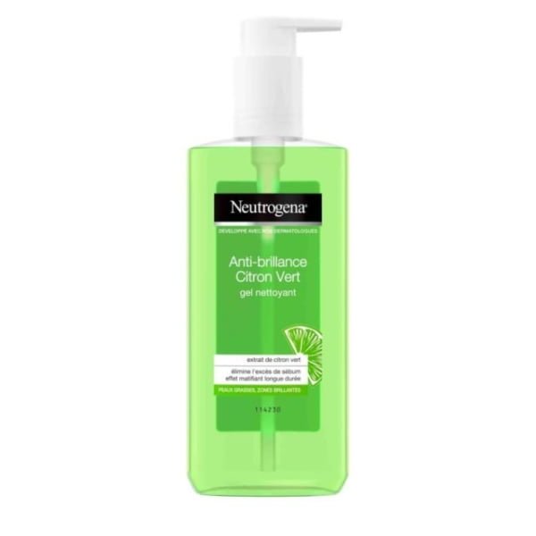 Gel Nettoyant Anti-Brillance Citron Vert 200ml Neutrogena H&O Parapharmacie - Algérie