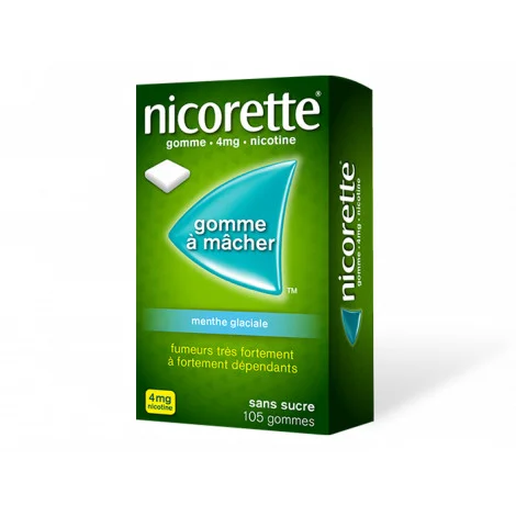 NICORETTE 4 MG MENTHE GLACIALE 105 GOMMES H&O Parapharmacie - Algérie
