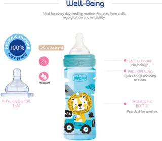 Chicco Biberon Well-Being 250 ml – Flux Moyen H&O Parapharmacie - Algérie