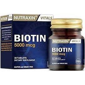 Nutraxin Biotine 5000mcg H&O Parapharmacie - Algérie