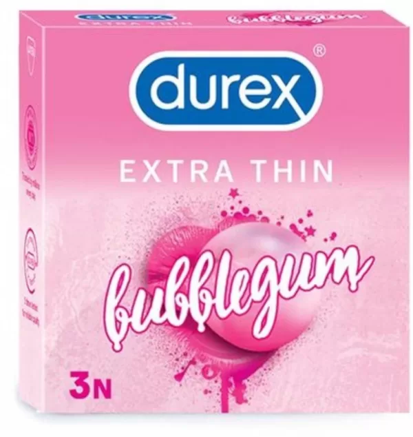 Durex préservatifs extra thin Boite de 03 bubbelgum H&O Parapharmacie - Algérie