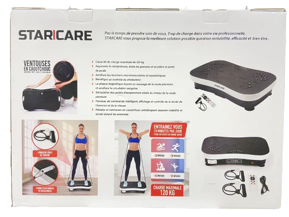 Starcare APPAREIL DE MASSAGE VIBRANTE ET AMINCISSANTE (POWER PLATE) H&O Parapharmacie - Algérie