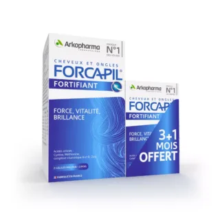 Forcapil  Fortifiant, Cheveux et Ongles   3 mois + 1 mois offert H&O Parapharmacie - Algérie