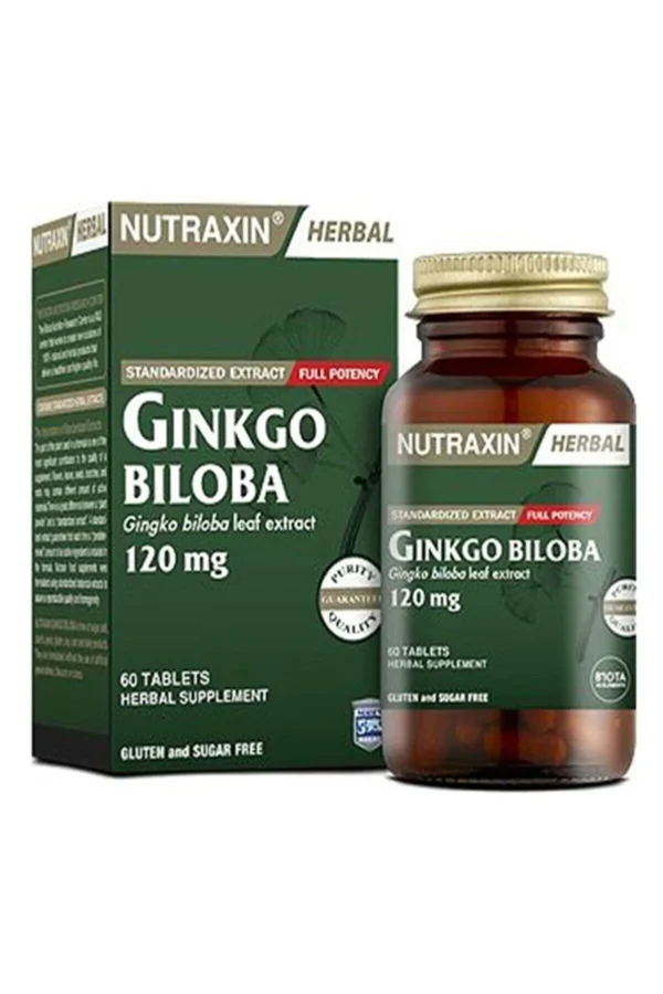 Nutraxin – Ginkgo Biloba 120mg ( 60 comprimés) H&O Parapharmacie - Algérie
