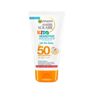 Garnier Ambre Solaire Kids Sensitive Advanced Wet Skin Lotion Spf 50 150ml H&O Parapharmacie - Algérie