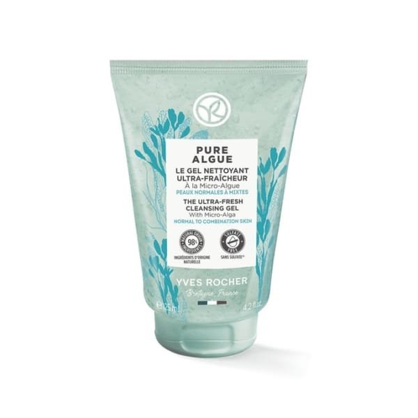 Yves Rocher Pure Algue – Le Gel Nettoyant Ultra-fraîcheur à la Micro-algue (Peaux Normales à Mixtes) – 125 ml H&O Parapharmacie - Algérie