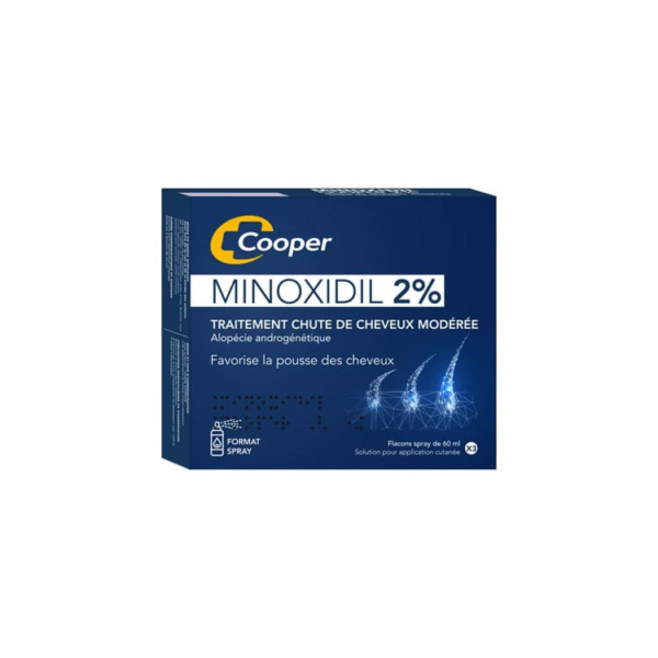 Cooper Minoxidil Cooper 2% – 3x60ml H&O Parapharmacie - Algérie