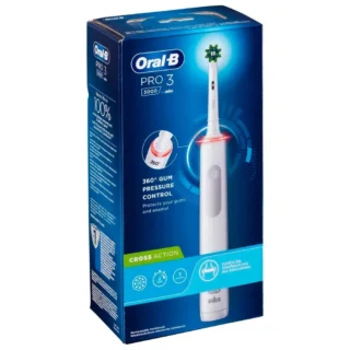 Oral-B Pro 3 3000 Brosse à Dents Electrique Rechargeable cross action Blanche H&O Parapharmacie - Algérie