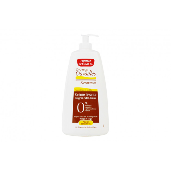Rogé Cavaillès Dermazéro Crème Lavante Hydratante(Peaux sensibles) 300ml H&O Parapharmacie - Algérie