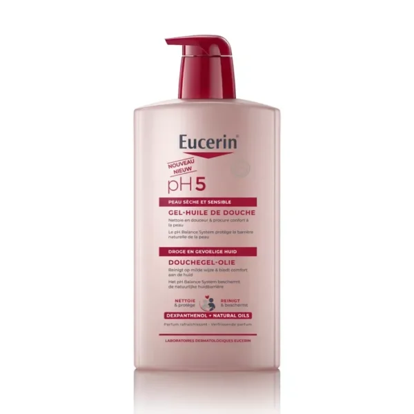Eucerin pH5 Gel-Huile de Douche – Visage et Corps – Peaux Sèches et Sensibles H&O Parapharmacie - Algérie