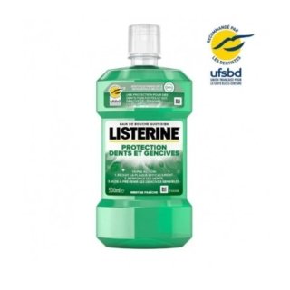 LISTERINE BAIN DE BOUCHE PROTECTION DENTS ET GENCIVES MENTHE FRAÎCHE 500 ML H&O Parapharmacie - Algérie