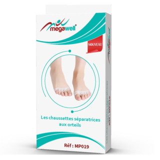 MegaWell Les Chaussettes Séparatrices Aux Orteils H&O Parapharmacie - Algérie