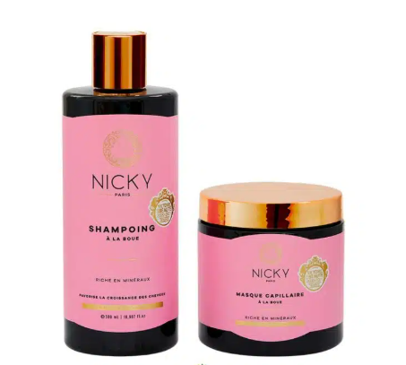 Nicky Paris GAMME BOUE Shampooing + Masque 500ML + 500ML H&O Parapharmacie - Algérie Nicky Paris GAMME BOUE Shampooing + Masque 500ML + 500ML H&O Parapharmacie - Algérie