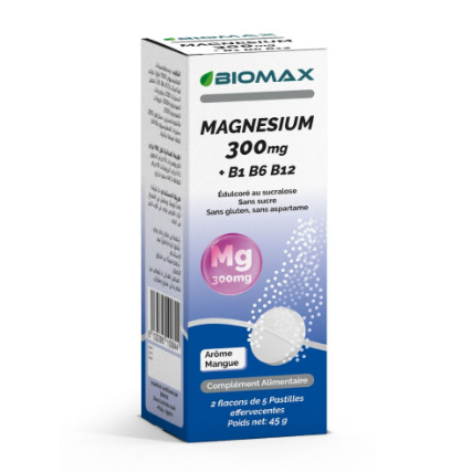 Biomax Magnésium 300 Effervescent + vit B1 B6 B12 H&O Parapharmacie - Algérie Biomax Magnésium 300 Effervescent + vit B1 B6 B12 H&O Parapharmacie - Algérie