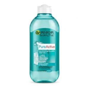 Garnier SkinActive – Pure Active Solution Micellaire Tout en 1 – Purifie, Nettoie & Démaquille – 400ml H&O Parapharmacie - Algérie