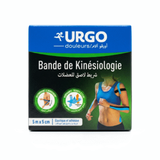 URGO – Bande de Kinésiologie – Accompagne le mouvement et soulage les douleurs musculaires – 5 m x 5 cm H&O Parapharmacie - Algérie