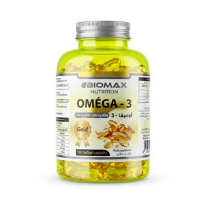 BIOMAX NUTRITION – OMÉGA-3 – Favorise la santé cardiovasculaire et cérébrale – 180 Softgel capsules H&O Parapharmacie - Algérie