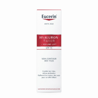 Eucerin – Hyaluron-Filler + Volume-Lift Soin Contour des Yeux SPF 15 – Comble les rides et raffermit – Non visible H&O Parapharmacie - Algérie
