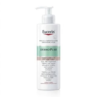 Eucerin – Dermo Pure Gel Nettoyant Triple Action – Anti-Imperfections, Anti-Marques & Anti-Brillance – Non visible H&O Parapharmacie - Algérie
