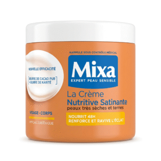 Mixa – La Crème Nutritive Satinante – Nourrit et Ravive l’Éclat – Non visible H&O Parapharmacie - Algérie