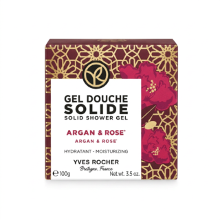 Yves Rocher – Gel Douche Solide Argan & Rose’ – Hydratation et Douceur – 100g H&O Parapharmacie - Algérie