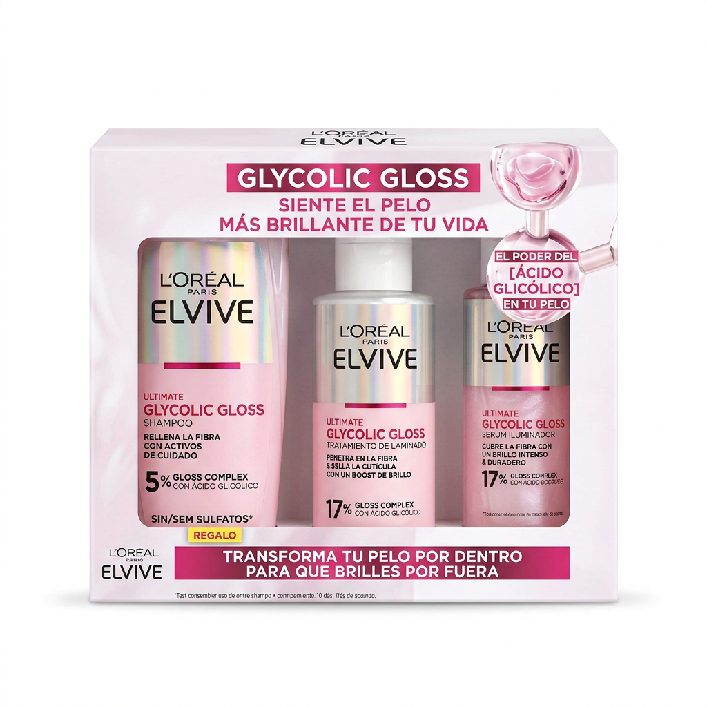 L’Oreal Elvive – Ultimate Glycolic Gloss – Coffret Brillance Ultime H&O Parapharmacie - Algérie L’Oreal Elvive – Ultimate Glycolic Gloss – Coffret Brillance Ultime H&O Parapharmacie - Algérie