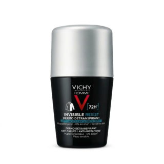 VICHY HOMME – INVISIBLE RESIST – Déodorant Vichy Détranspirant  72h Anti-Taches Anti-Irritations – Peaux Sensibles, 50ml H&O Parapharmacie - Algérie