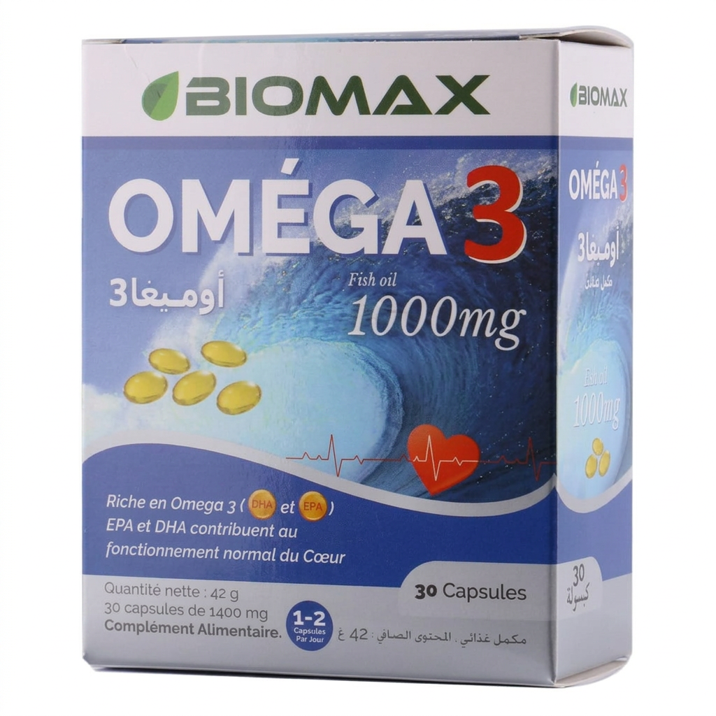Biomax Oméga 3 30 CPS H&O Parapharmacie - Algérie Biomax Oméga 3 30 CPS H&O Parapharmacie - Algérie