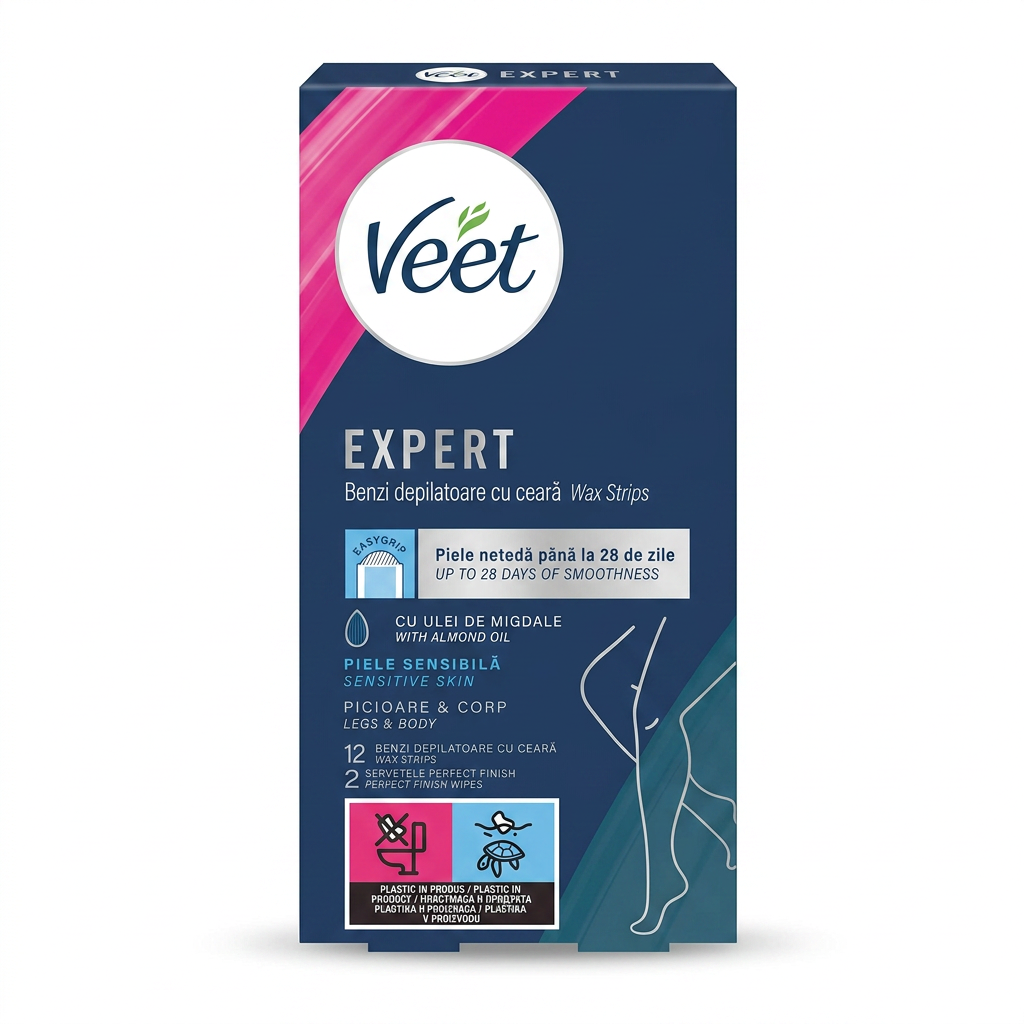 Veet – EXPERT Benzi depilatoare cu ceară Wax Strips – Épilation longue durée et peau douce – 12 Wax Strips, 2 Perfect Finish Wipes H&O Parapharmacie - Algérie Veet – EXPERT Benzi depilatoare cu ceară Wax Strips – Épilation longue durée et peau douce – 12 Wax Strips, 2 Perfect Finish Wipes H&O Parapharmacie - Algérie