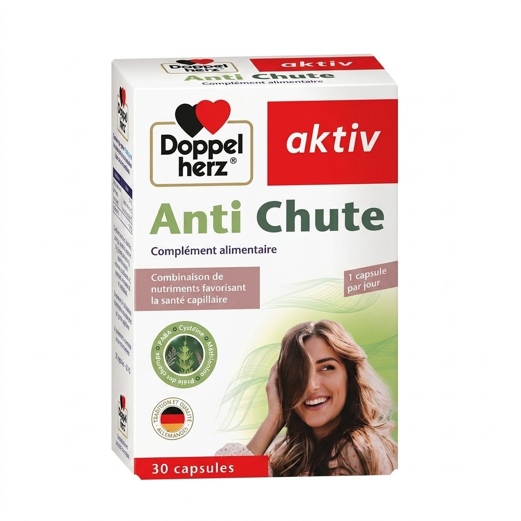 Doppel herz – Anti Chute – Maintien de la santé capillaire – 30 capsules H&O Parapharmacie - Algérie Doppel herz – Anti Chute – Maintien de la santé capillaire – 30 capsules H&O Parapharmacie - Algérie
