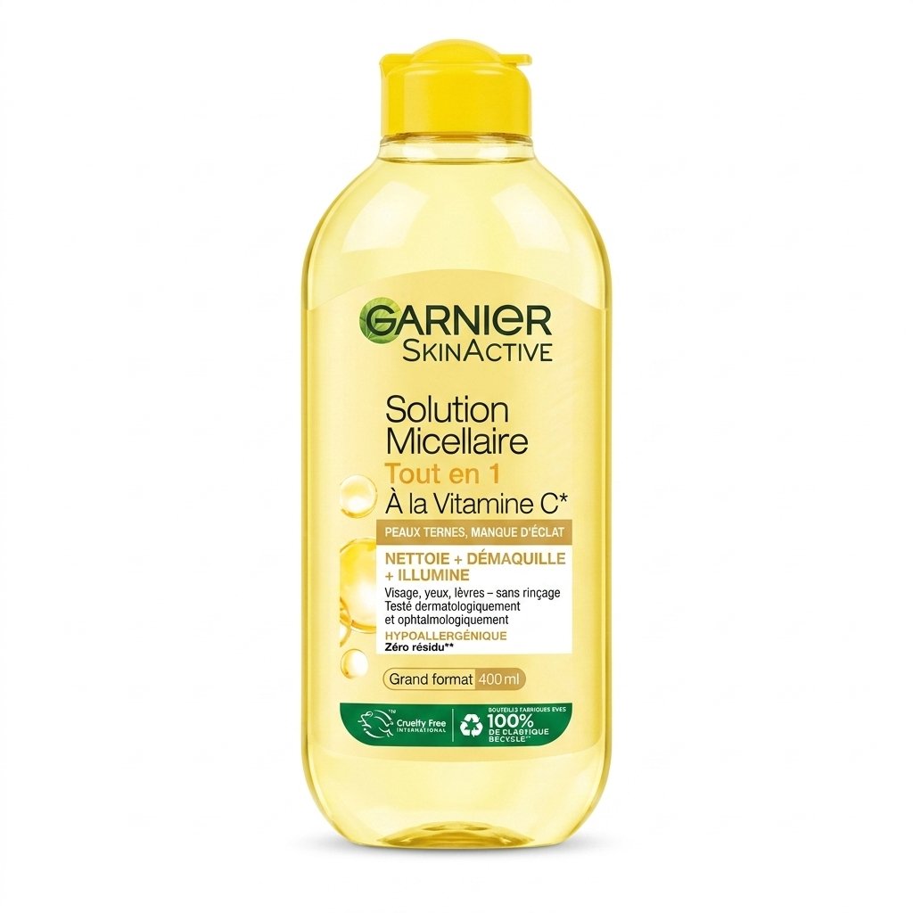 Garnier – Solution Micellaire Tout en 1 – Nettoie, démaquille et illumine – 400ml H&O Parapharmacie - Algérie Garnier – Solution Micellaire Tout en 1 – Nettoie, démaquille et illumine – 400ml H&O Parapharmacie - Algérie