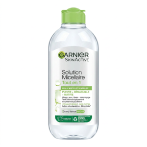Garnier – Solution Micellaire Tout en 1 – Purifie, démaquille et matifie – 400ml H&O Parapharmacie - Algérie