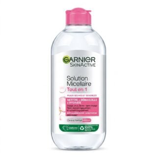 Garnier – Solution Micellaire Tout en 1 – Nettoie, démaquille et hydrate – 400ml H&O Parapharmacie - Algérie