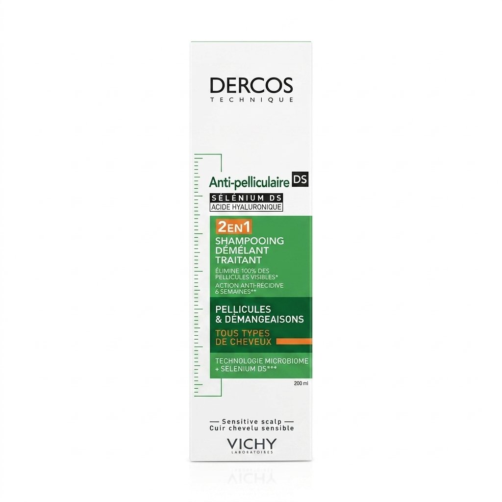 Vichy Dercos Anti-pelliculaire DS 2 en 1 Shampooing Démêlant Traitant – Élimine 100% des pellicules et démangeaisons – 200ml H&O Parapharmacie - Algérie Vichy Dercos Anti-pelliculaire DS 2 en 1 Shampooing Démêlant Traitant – Élimine 100% des pellicules et démangeaisons – 200ml H&O Parapharmacie - Algérie