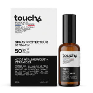 touché – SPRAY PROTECTEUR ULTRA-FIN – Protection et Hydratation SPF 50 – 50 ML H&O Parapharmacie - Algérie
