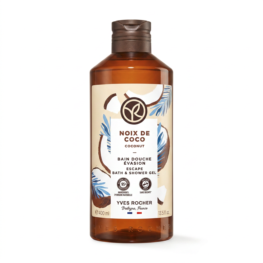 Yves Rocher – Bain Douche Évasion Noix de Coco – Voyage sensoriel et hydratation – 400 ml H&O Parapharmacie - Algérie Yves Rocher – Bain Douche Évasion Noix de Coco – Voyage sensoriel et hydratation – 400 ml H&O Parapharmacie - Algérie