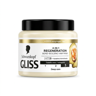 Schwarzkopf GLISS 4-IN-1 Regeneration Bond-Building Hair Mask – Fortifiant H&O Parapharmacie - Algérie