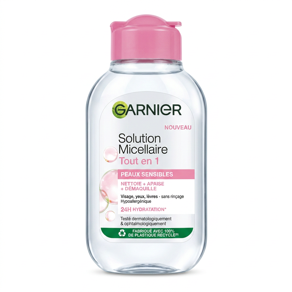 GARNIER – Solution Micellaire Tout en 1 Peaux Sensibles – Nettoie, apaise et démaquille – 100ml H&O Parapharmacie - Algérie GARNIER – Solution Micellaire Tout en 1 Peaux Sensibles – Nettoie, apaise et démaquille – 100ml H&O Parapharmacie - Algérie