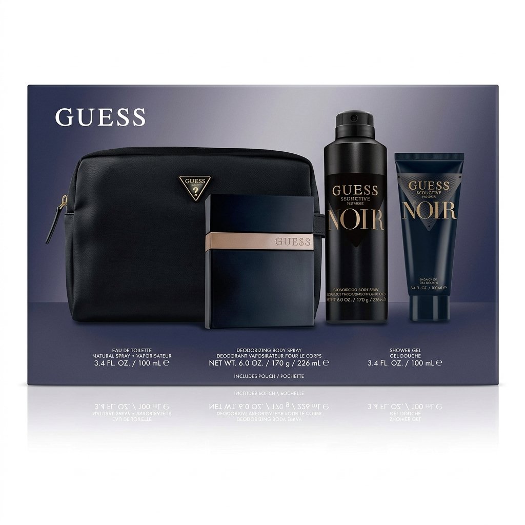 GUESS – Seductive Noir Seductive Homme Gift Set – Parfum & Déodorant – 100 ml + 170 g + 100 ml H&O Parapharmacie - Algérie GUESS – Seductive Noir Seductive Homme Gift Set – Parfum & Déodorant – 100 ml + 170 g + 100 ml H&O Parapharmacie - Algérie