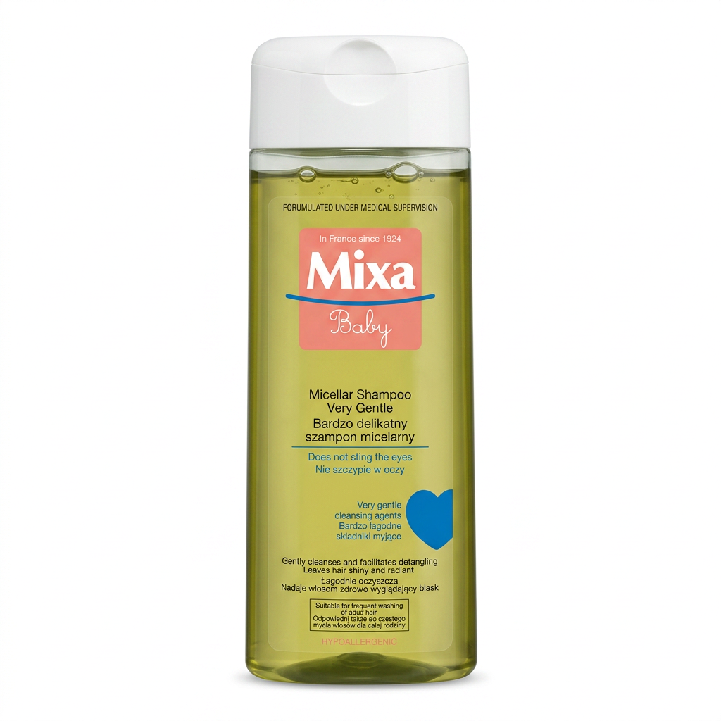 Mixa – Baby Micellar Shampoo Very Gentle – Nettoie en douceur et démêle – Non visible H&O Parapharmacie - Algérie Mixa – Baby Micellar Shampoo Very Gentle – Nettoie en douceur et démêle – Non visible H&O Parapharmacie - Algérie