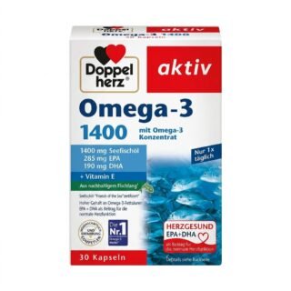 Doppel Herz – Omega-3 1400 – Soutien Cardiaque – 30 Kapseln H&O Parapharmacie - Algérie